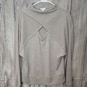 Women's Beige Knit Top Sz Large